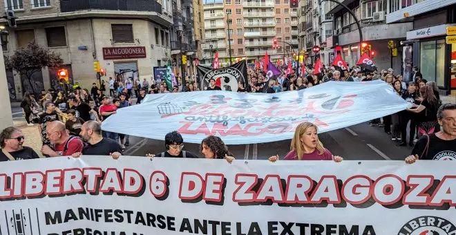 Los seis de Zaragoza: 60 días ya en prisión y cinco años de batalla judicial por manifestarse contra Vox