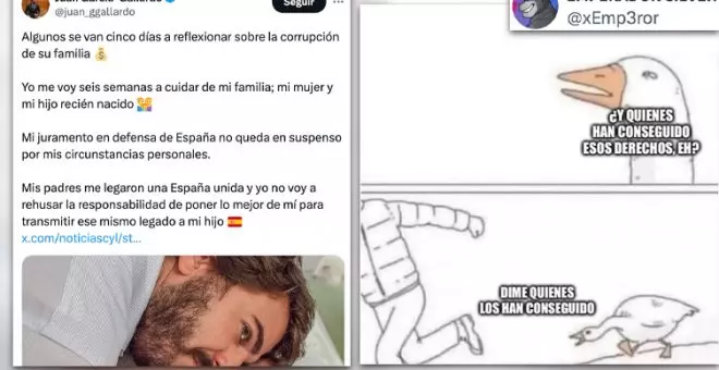 "De nada por esas seis semanas gracias a los rojos": el permiso de paternidad de García-Gallardo y la hipocresía