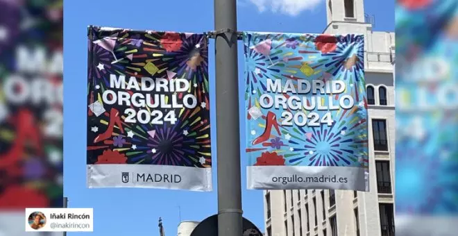 Críticas a los carteles del Orgullo LGTBI+ que ha instalado el Gobierno de Almeida: "Personas con pluma, borrachos y promiscuos"