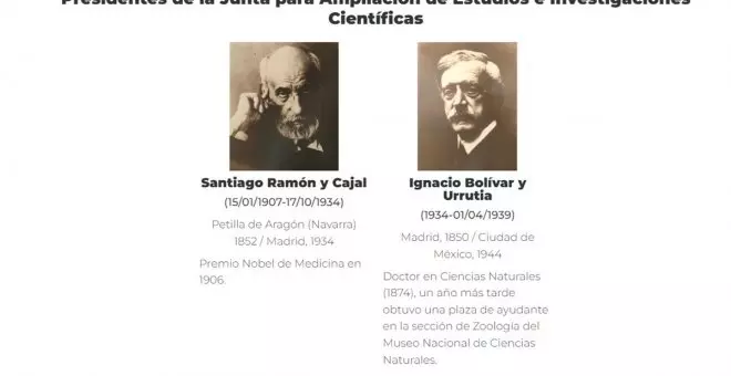 Baile de fechas en la web del CISC sobre Ignacio Bolívar, presidente de la JAE