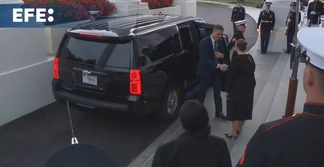 Sánchez llega a la cena ofrecida por el presidente Biden en la Casa Blanca