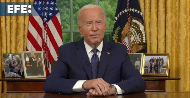 Biden insta a los estadounidenses a resolver sus diferencias "en las urnas, no con balas"