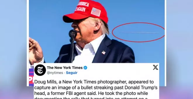 La impactante foto de 'The New York Times' con lo que parece el rastro de la bala dirigida a Trump