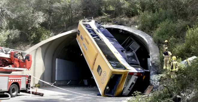 Quatre ferits greus en l'accident d'autobús a la C-32 entre Pineda de Mar i Tordera