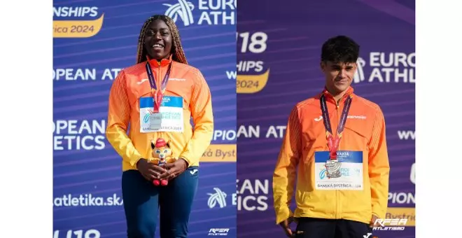 Plata europea para Aarón Ceballos en 800 metros y Andrea Tankeu en disco, que además batió el récord de España de peso