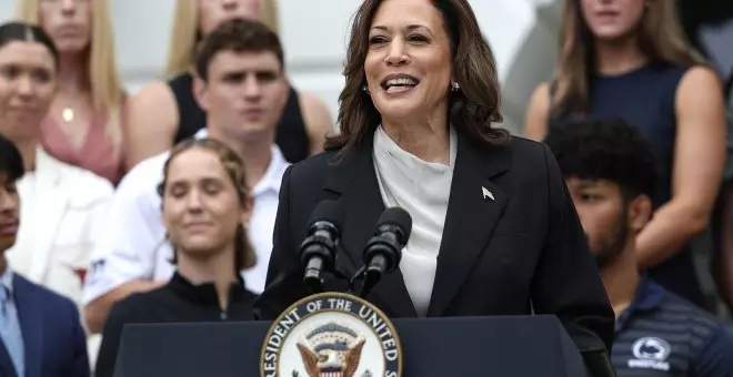 Kamala Harris alaba el legado de Joe Biden en su debut como aspirante demócrata a la Casa Blanca