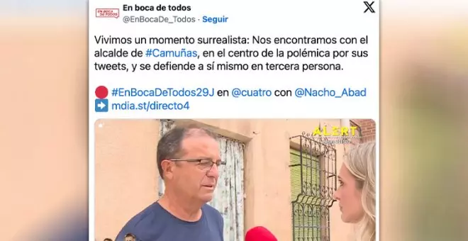 El surrealismo alcanza su cenit con el alcalde de Camuñas hablando de sí mismo como si fuera un vecino: "Es buena persona. Le queremos"