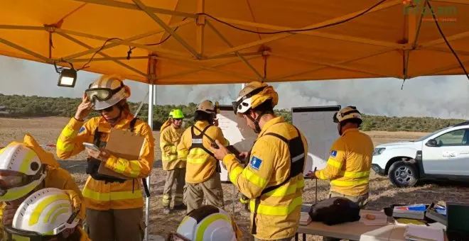 Controlado el incendio de Valverdejo, en el que siguen trabajando medios aéreos y terrestres