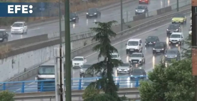 Fuerte lluvia en Madrid