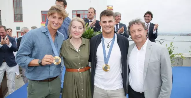 Cantabria felicita a los oros olímpicos de vela Diego Botín y Florián Trittel