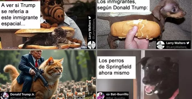 Lluvia de memes con la última trola de Trump sobre que los migrantes se comen los perros y los gatos de la gente