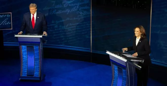 Kamala Harris pone contra las cuerdas a un histérico Donald Trump en el debate presidencial