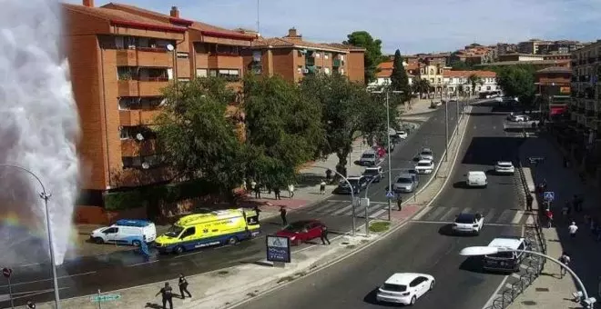 Herido un trabajador municipal en Toledo al ser golpeado por el agua a presión de una tubería