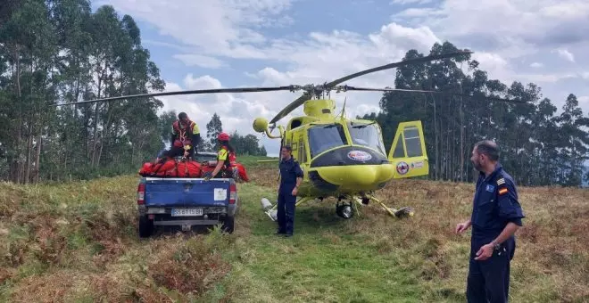 Rescatado un ciclista de 59 años con un fuerte golpe en la cabeza en Castro Urdiales