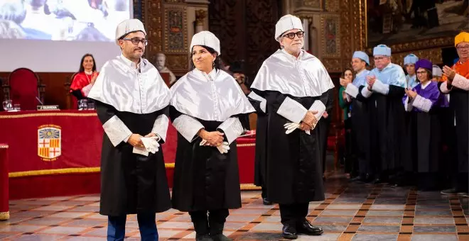 Juan Antonio Bayona, Lita Cabellut, Jaume Plensa i Núria Espert, investits doctors honoris causa per la UB