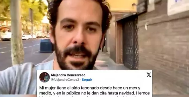 La indignación de un tuitero por lo que le ha pasado al acudir a una consulta médica: "No solo no tenemos pública sino que en la privada nos cobran en negro"