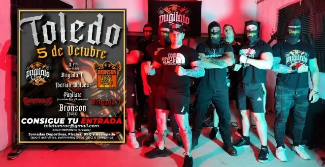 Previo pago y solo horas antes del evento: el escenario en Toledo del concierto de bandas neonazis se mantiene en secreto