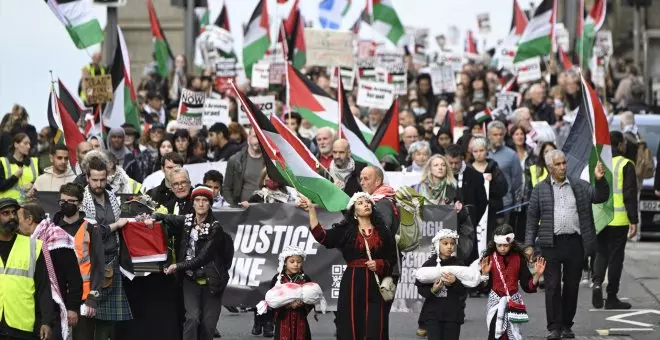 Miles de personas asisten a manifestaciones en todo el mundo en apoyo a Palestina