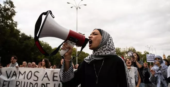 Un año de genocidio en Gaza: miles de personas llenan las calles de Madrid para exigir al Gobierno romper con Israel ya