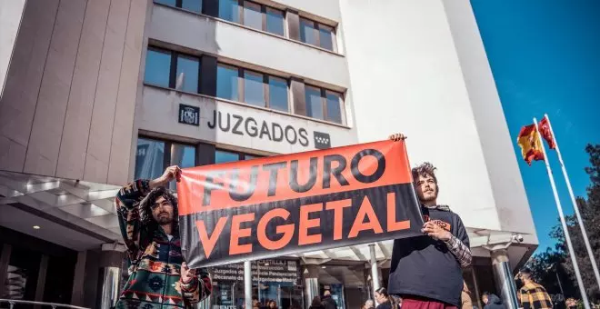 Activistas de Futuro Vegetal declaran ante el juez en un nuevo movimiento para criminalizar la protesta climática