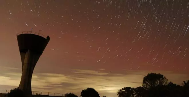 Las auroras boreales vuelven a protagonizar la madrugada en la provincia de Guadalajara por segunda vez en cinco meses