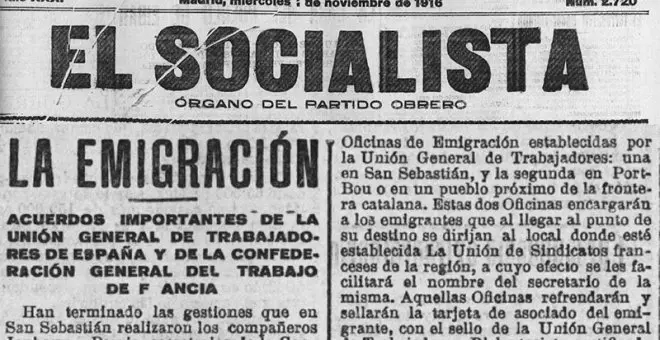 La colaboración sindical hispano-francesa por los emigrantes españoles (1916)