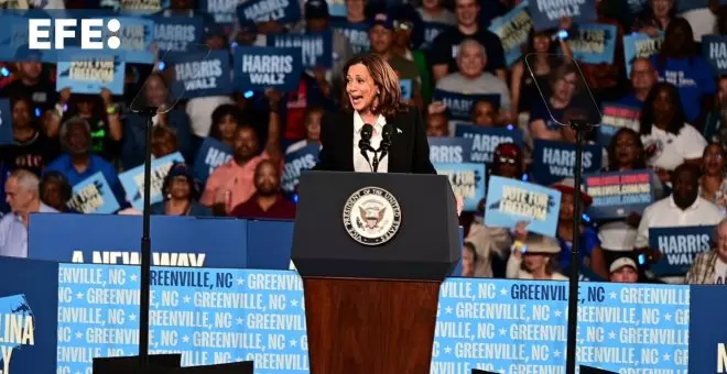 Harris realiza un mitin de campaña en Carolina del Norte