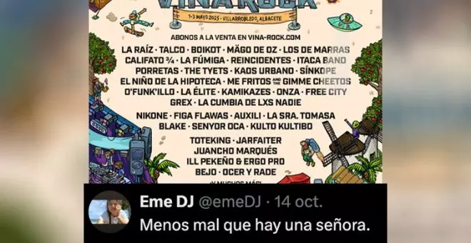 "Viñahombres", "Viñatestosterona", "Nabo Rock": críticas al festival Viña Rock tras su último cartel con una sola mujer