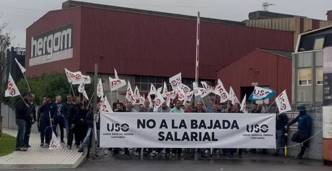 Los 142 trabajadores de Hergom secundan la huelga contra la bajada salarial del 15%