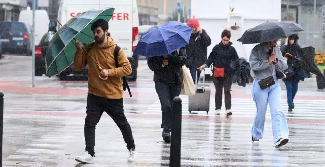 El aviso por lluvias en el litoral de Cantabria se prolonga hasta pasado el mediodía