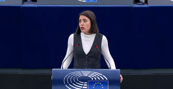 La Eurocámara obliga a Irene Montero a quitarse el pañuelo palestino