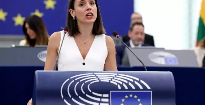 La Eurocámara prohíbe a Irene Montero el pañuelo palestino y ella responde: "Las normas también impiden los genocidios"