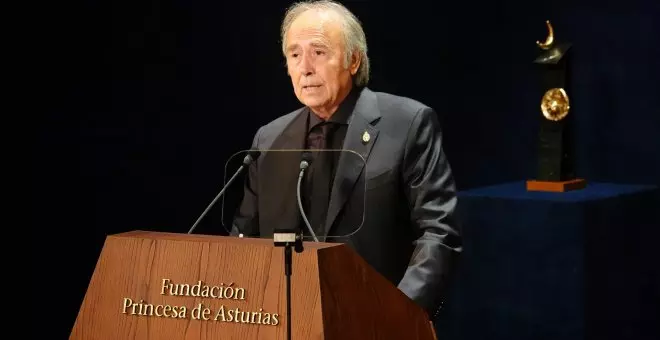 Serrat reivindica la libertad y la democracia frente a "un mundo hostil" tras recibir el Premio Princesa de Asturias de las Artes