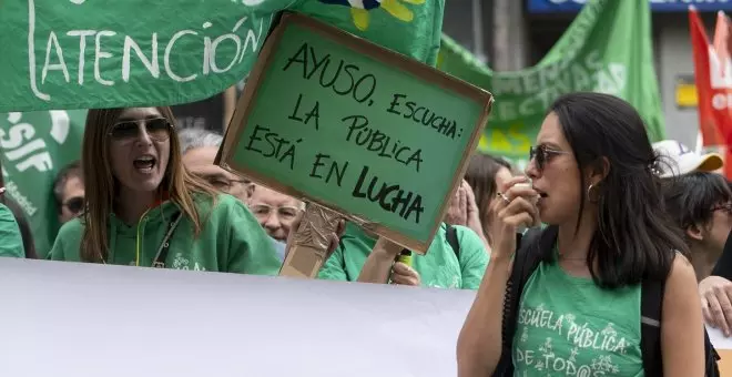 La educación pública de Madrid camina hacia una huelga indefinida