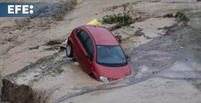 Desbordamiento del río Guadalhorce a su paso por Álora