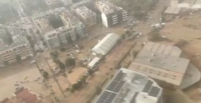 Imágenes aéreas del área metropolitana de Valencia completamente anegada