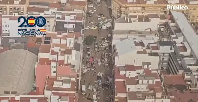 Vista aérea de la devastación provocada por la DANA en València