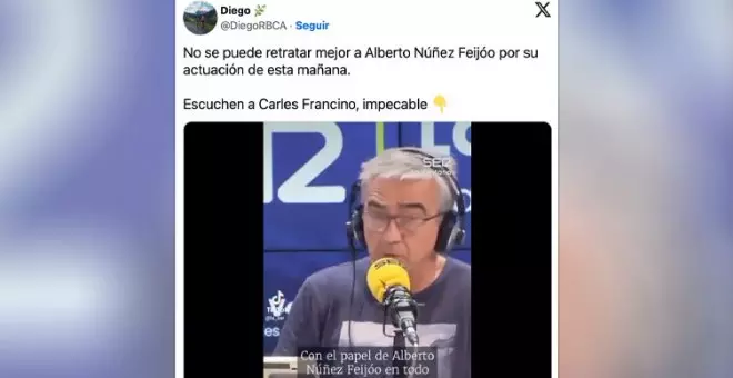 Carles Francino pone las palabras exactas a lo que muchos piensan sobre el papel de Feijóo tras la DANA: "La política de más baja estofa"