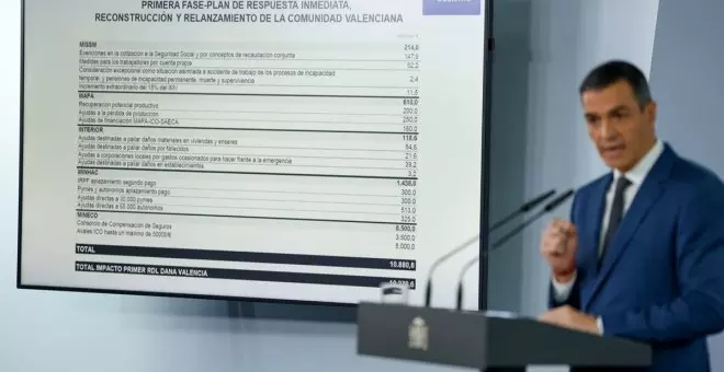 El Gobierno activa ayudas urgentes por 10.600 millones de euros para afectados por la DANA