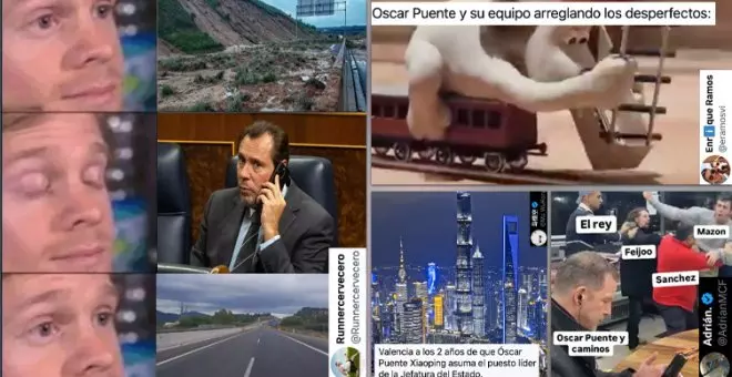 "Ojalá Óscar Puente haciéndose cargo del armario de mis tuppers": las redes se llenan de memes con la labor del ministro tras la DANA