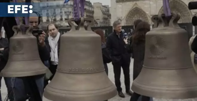 Notre Dame recibe la campana olímpica de París 2024