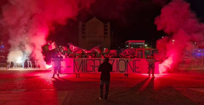 Grupos neofascistas italianos se suman a la ultraderecha española en su campaña de propaganda en València por la DANA