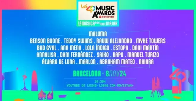 LOS40 Music Awards 2024 llegan a Barcelona en formato solidario