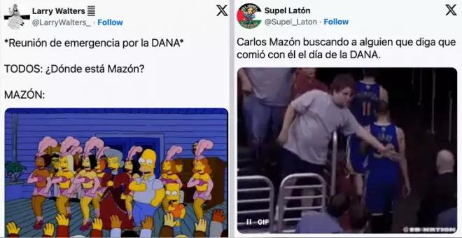 "Perdona, no oí tu llamada porque tenía el móvil en 'modo Mazón'": memes y  chascarrillos con la desaparición del president durante la DANA