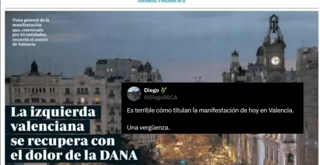 "Es el ABC, el mismo que rendía honores a Hitler, Mussolini y Franco": las redes arden con la vergonzosa portada de ABC sobre la manifestación contra Mazón en València