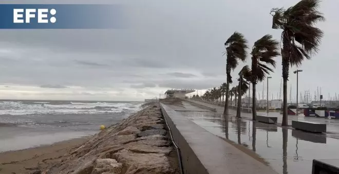 Cerrado al tráfico en el puerto de de Valencia por las condiciones meteorológicas