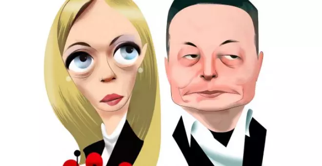 Elon y Giorgia, la extraña pareja