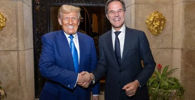 Trump se reúne con Rutte para "discutir los problemas de seguridad global a los que se enfrenta la OTAN"