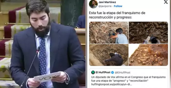 "No son 'de derechas', son franquistas": las redes explican el discurso de un diputado de Vox blanqueando la dictadura