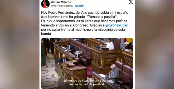 "Imagina cómo será si gobiernan...": indignación tras el comentario machista de un miembro de Vox a una diputada de Podemos